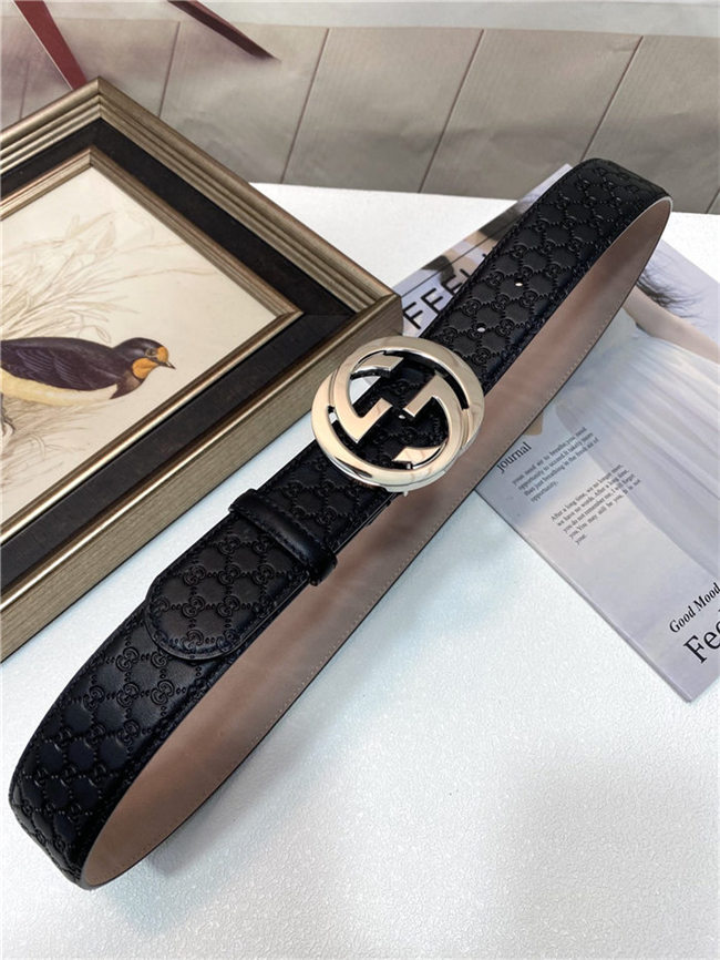 Gucci Signature belt with G buckle Silver 40mm High