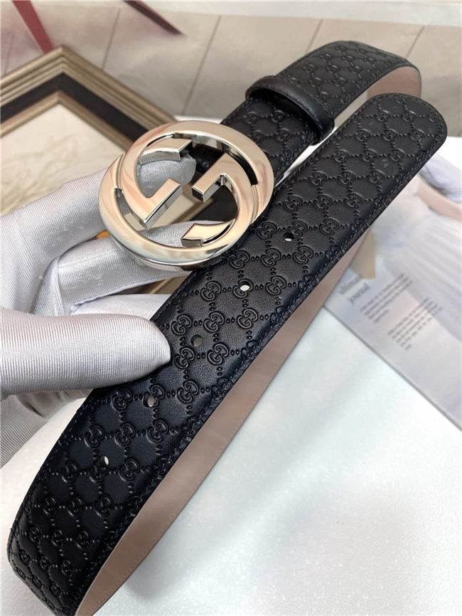 Gucci Signature belt with G buckle Silver 40mm High