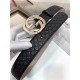 Gucci Signature belt with G buckle Silver 40mm High