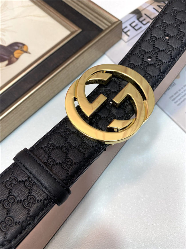 Gucci Signature belt with G buckle Gold 40mm High