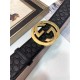 Gucci Signature belt with G buckle Gold 40mm High