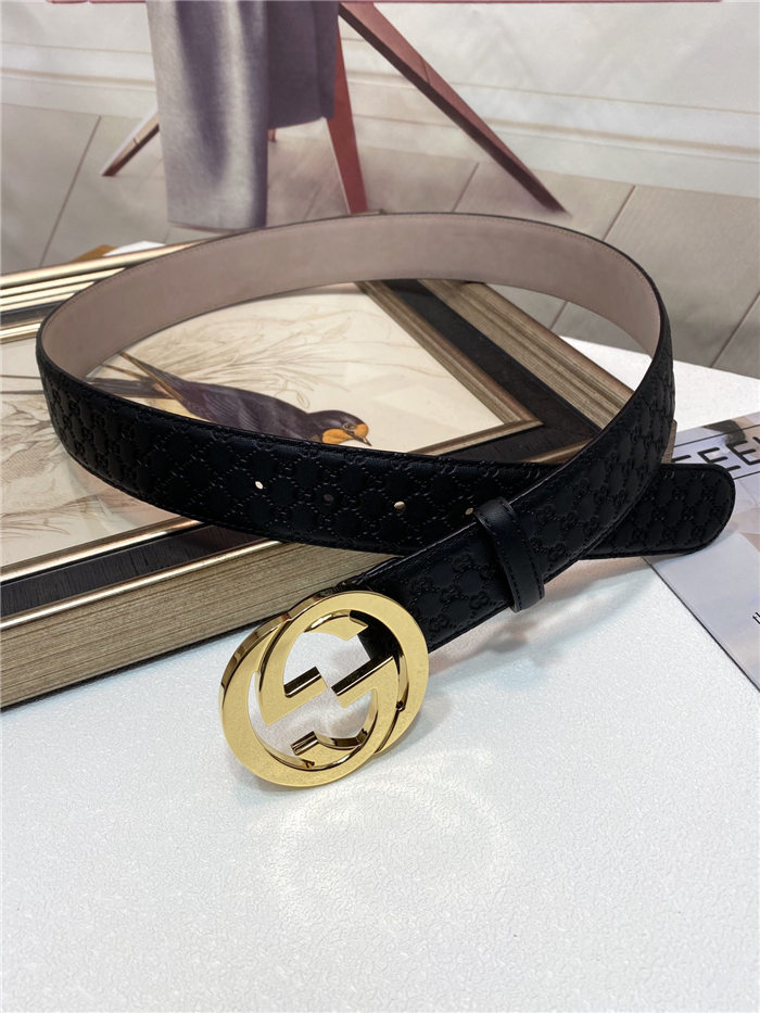 Gucci Signature belt with G buckle Gold 40mm High