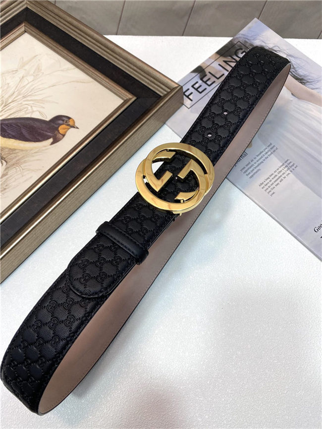 Gucci Signature belt with G buckle Gold 40mm High