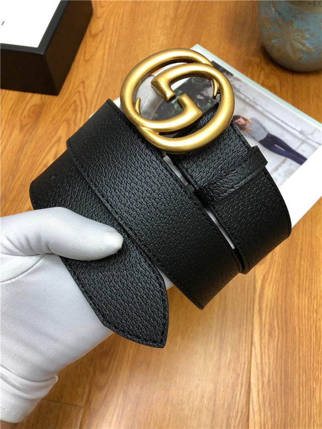 Gucci Leather belt with interlocking G buckle 38mm High