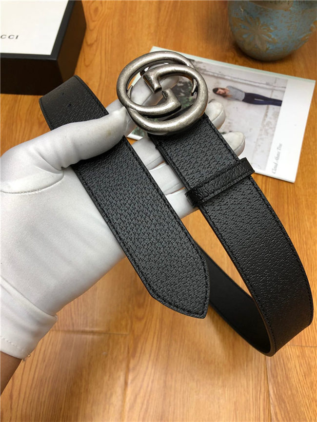 Gucci Leather belt with interlocking G buckle 38mm High