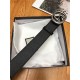 Gucci Leather belt with interlocking G buckle 38mm High