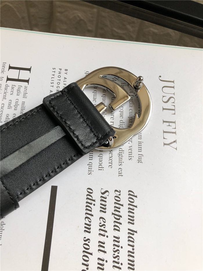 Gucci Leather belt with interlocking G buckle 38mm High