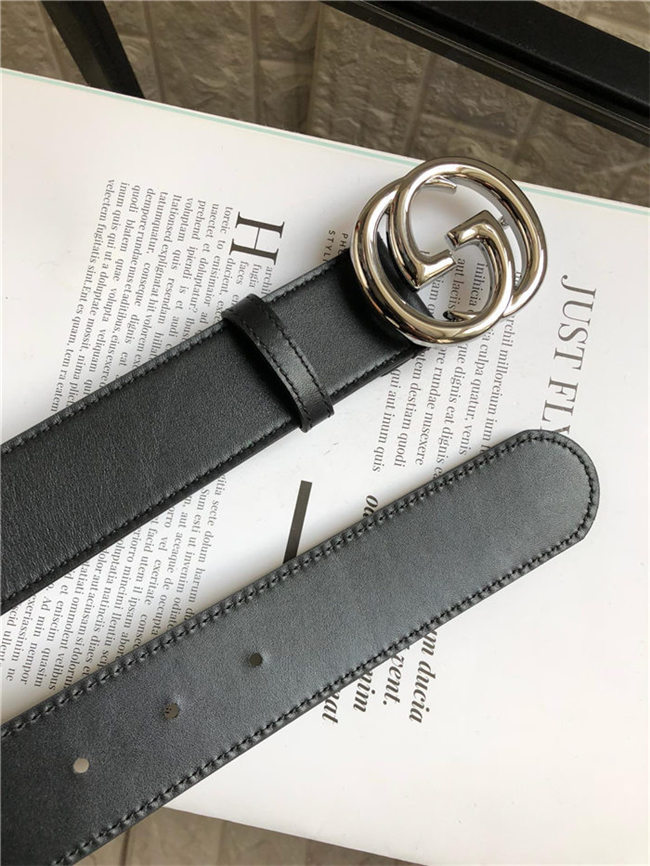 Gucci Leather belt with interlocking G buckle 38mm High