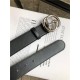 Gucci Leather belt with interlocking G buckle 38mm High