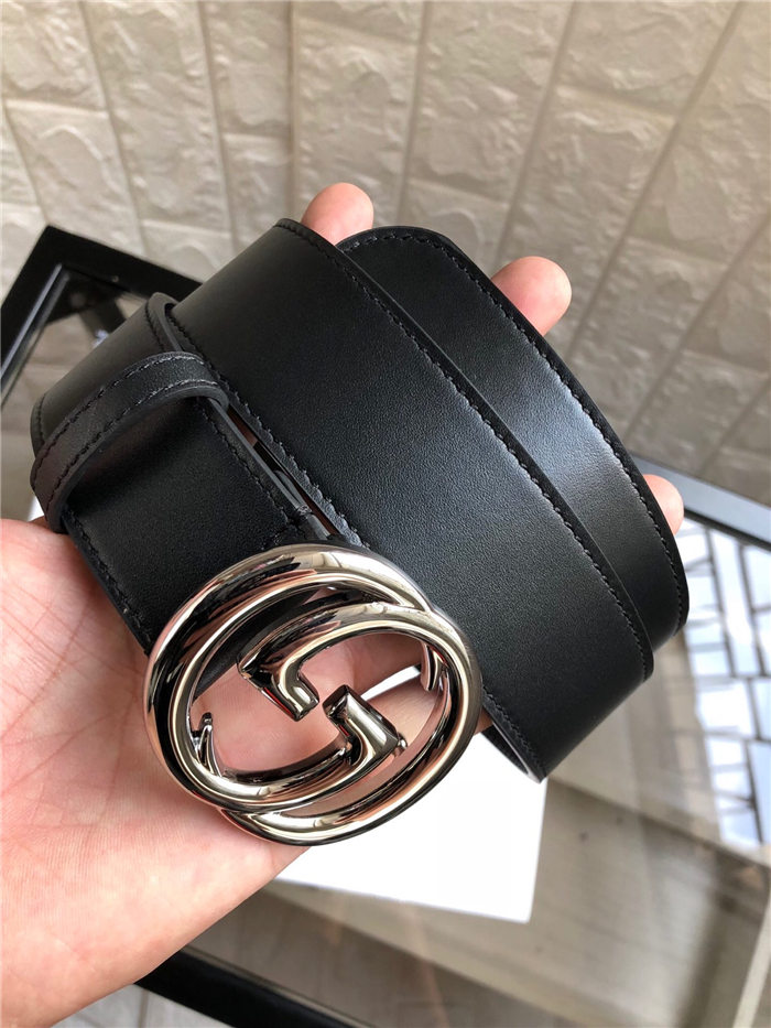 Gucci Leather belt with interlocking G buckle 38mm High