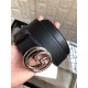 Gucci Leather belt with interlocking G buckle 38mm High