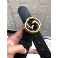 Gucci Leather belt with interlocking G buckle 38mm High