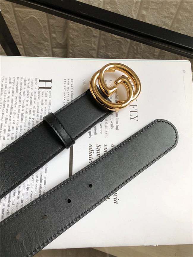 Gucci Leather belt with interlocking G buckle 38mm High