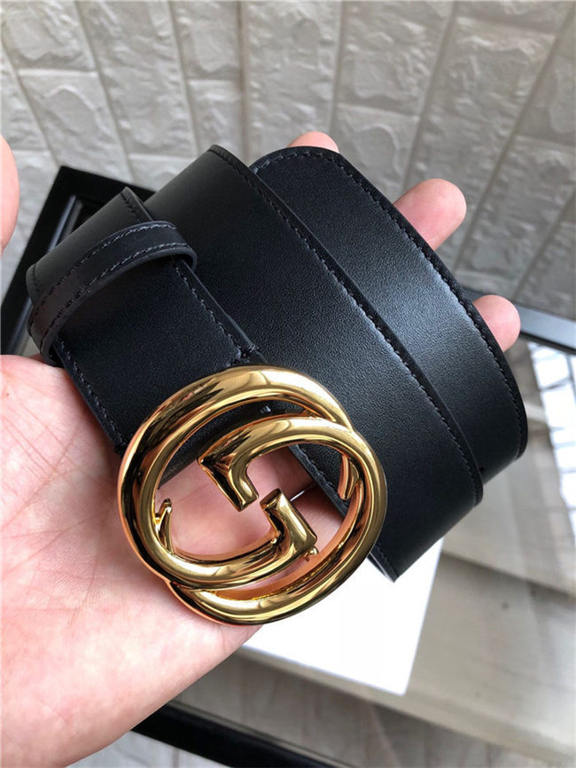 Gucci Leather belt with interlocking G buckle 38mm High