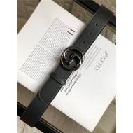 Gucci Leather belt with interlocking G buckle 38mm High