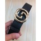 Gucci Leather belt with interlocking G buckle 38mm High