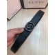 Gucci Leather belt with interlocking G buckle 38mm High