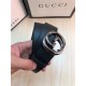 Gucci Leather belt with interlocking G buckle 38mm High