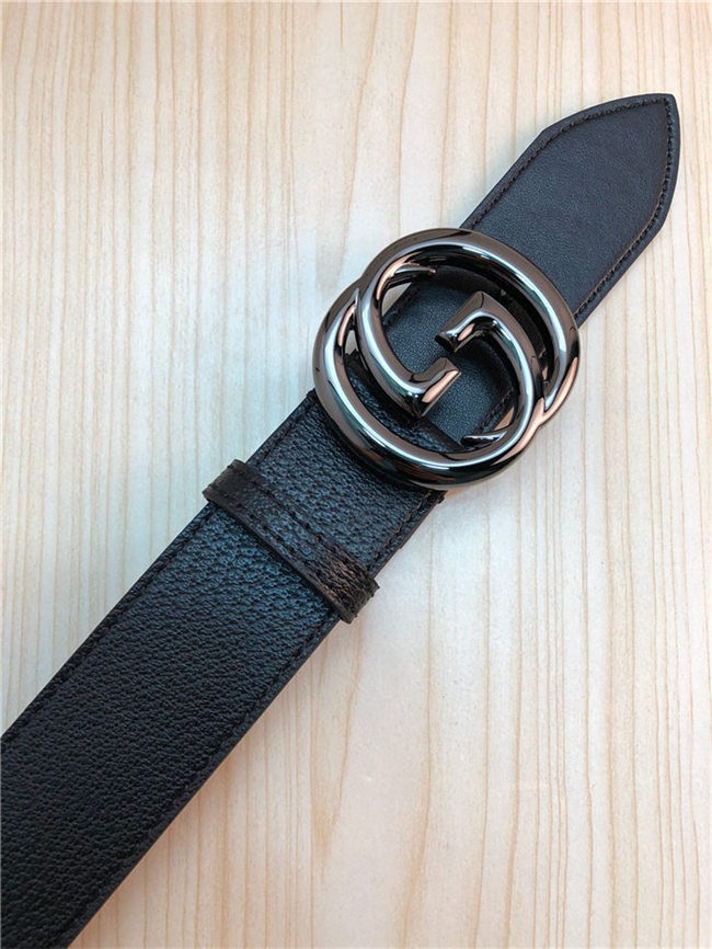 Gucci Leather belt with interlocking G buckle 38mm High