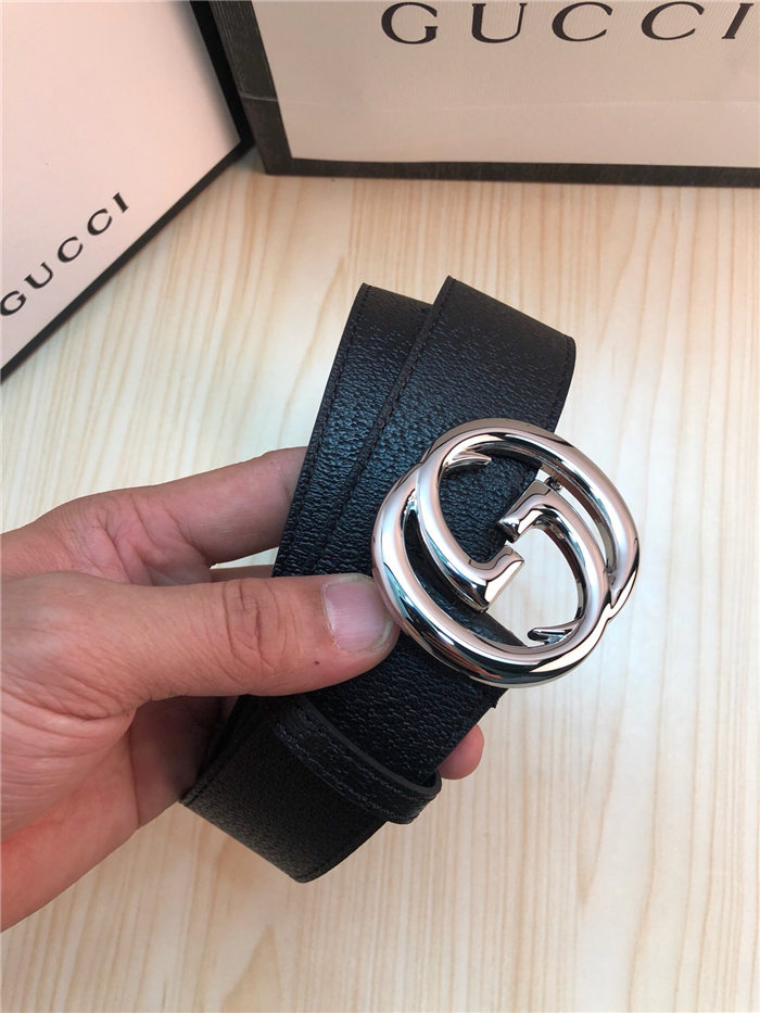 Gucci Leather belt with interlocking G buckle 38mm High