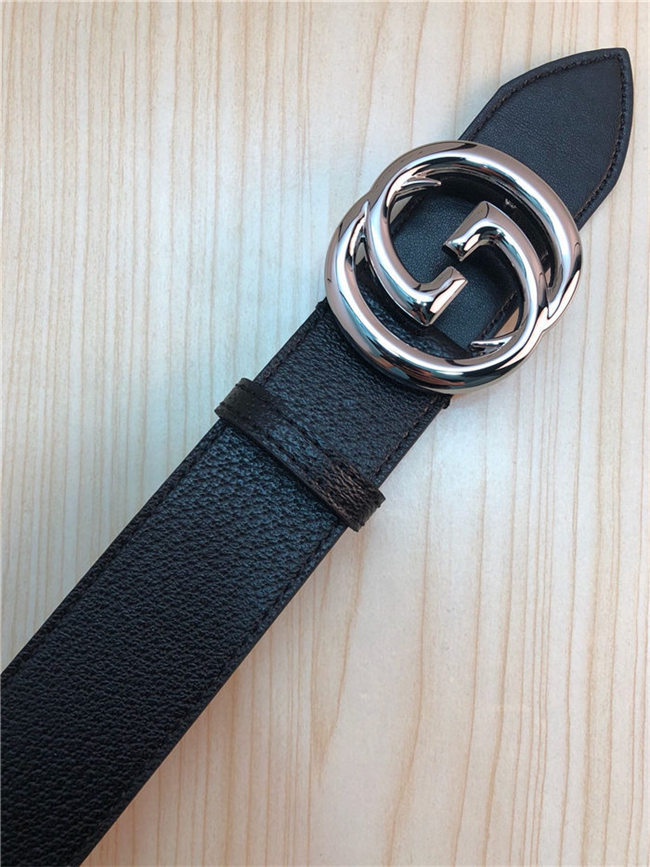 Gucci Leather belt with interlocking G buckle 38mm High