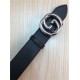 Gucci Leather belt with interlocking G buckle 38mm High