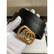 Gucci Thin belt with framed Double G buckle Anti-Gold 30mm High