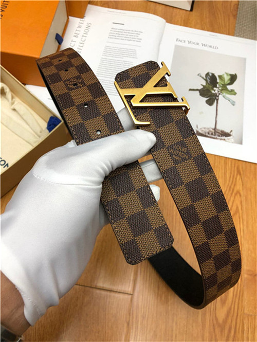 Louis Vuitton LV INITIALES 40MM BELT Damier Ebene Anti-Gold High