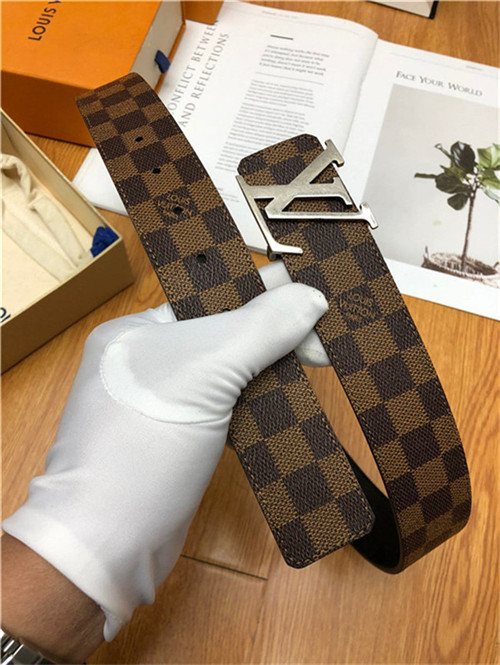 Louis Vuitton LV INITIALES 40MM BELT Damier Ebene Anti-Silver High