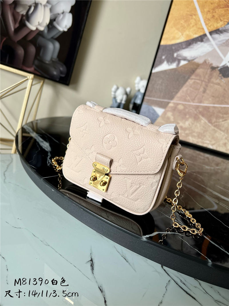 Louis Vuitton MICRO MÉTIS Bag Monogram Empreinte embossed supple grained cowhide leather Beige M81390 High