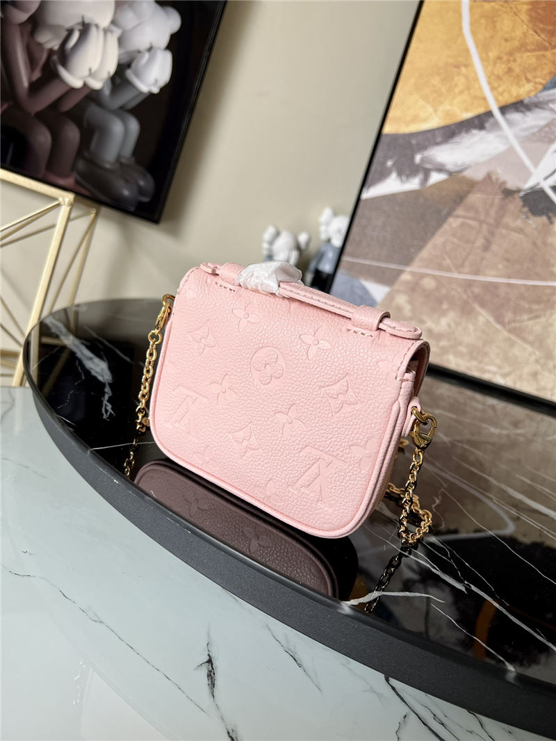 Louis Vuitton MICRO MÉTIS Bag Monogram Empreinte embossed supple grained cowhide leather Pink M81389 High