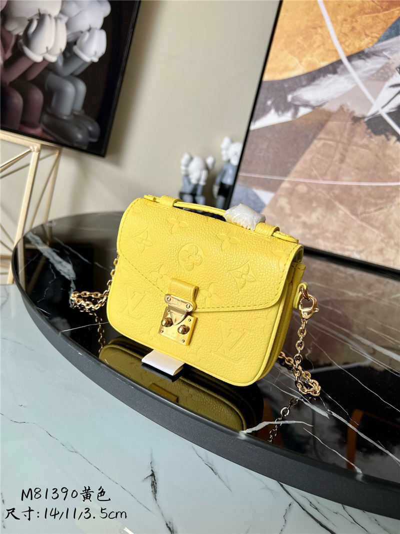 Louis Vuitton MICRO MÉTIS Bag Monogram Empreinte embossed supple grained cowhide leather Yellow M81407 High