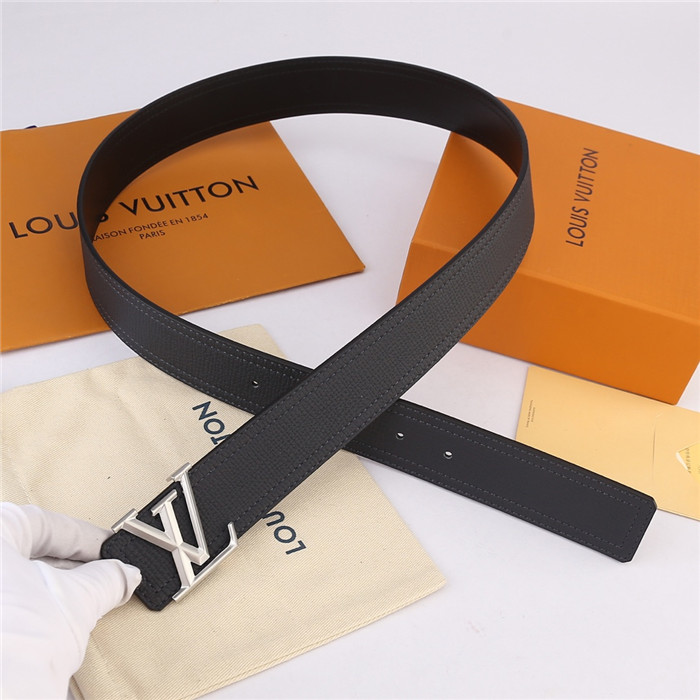 Louis Vuitton LV PYRAMIDE 40MM BELT Leather Dk Grey High