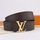 Louis Vuitton LV PYRAMIDE 40MM BELT Leather Brown High