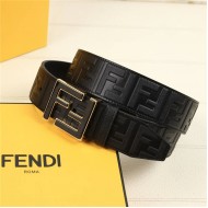 Fendi FF Leather Belt 38mm FF Buckle High