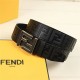 Fendi FF Leather Belt 38mm FF Buckle High