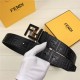 Fendi FF Leather Belt 38mm FF Buckle High