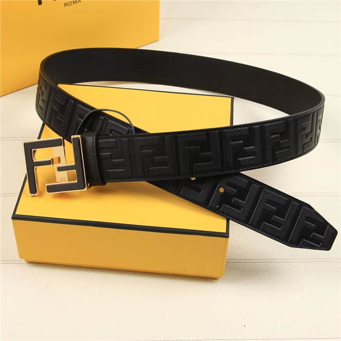 Fendi FF Leather Belt 38mm FF Buckle High