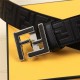 Fendi FF Leather Belt 38mm FF Buckle High