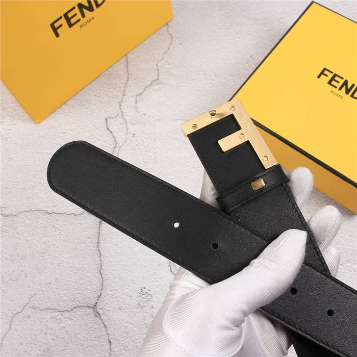 Fendi Leather Belt 38mm F Buckle in High