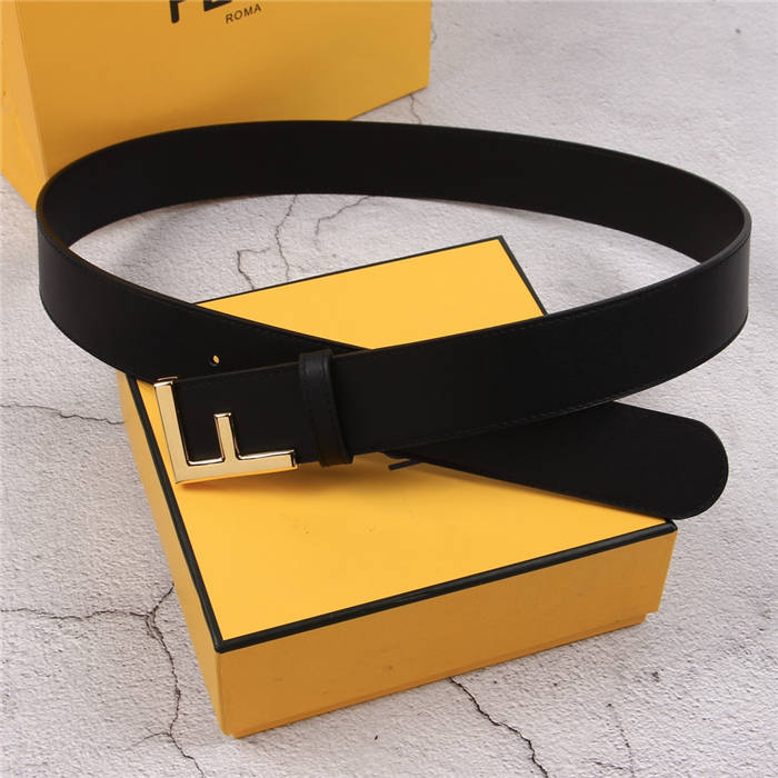 Fendi Leather Belt 38mm F Buckle in High