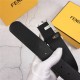 Fendi Leather Belt 38mm F Buckle High