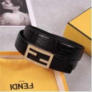 Fendi Crocodile Belt 35mm Baguette Buckle High