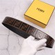 Fendi Leather Belt 38mm F Buckle High