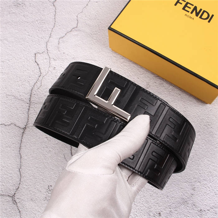 Fendi Leather Belt 38mm F Buckle High