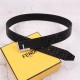 Fendi Leather Belt 38mm F Buckle High