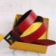 Fendi Leather Belt 40mm FF Buckle Red High