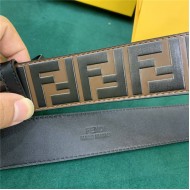 Fendi FF Leather Belt 38mm FF Buckle High