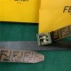 Fendi FF Leather Belt 38mm FF Buckle High