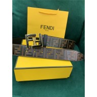 Fendi FF Leather Belt 38mm FF Buckle High